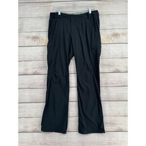 REI Co-op Rendezvous Hiking Pants Womens 12 Black Cargo Adjustable Ankle Hem